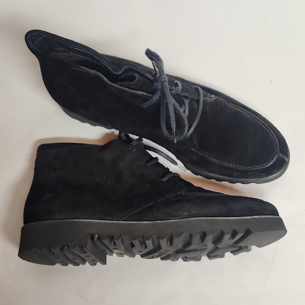 Paul Green Black Suede Chukka Ankle Boots Made In Austria Sz 7 US 9.5-10 Womens